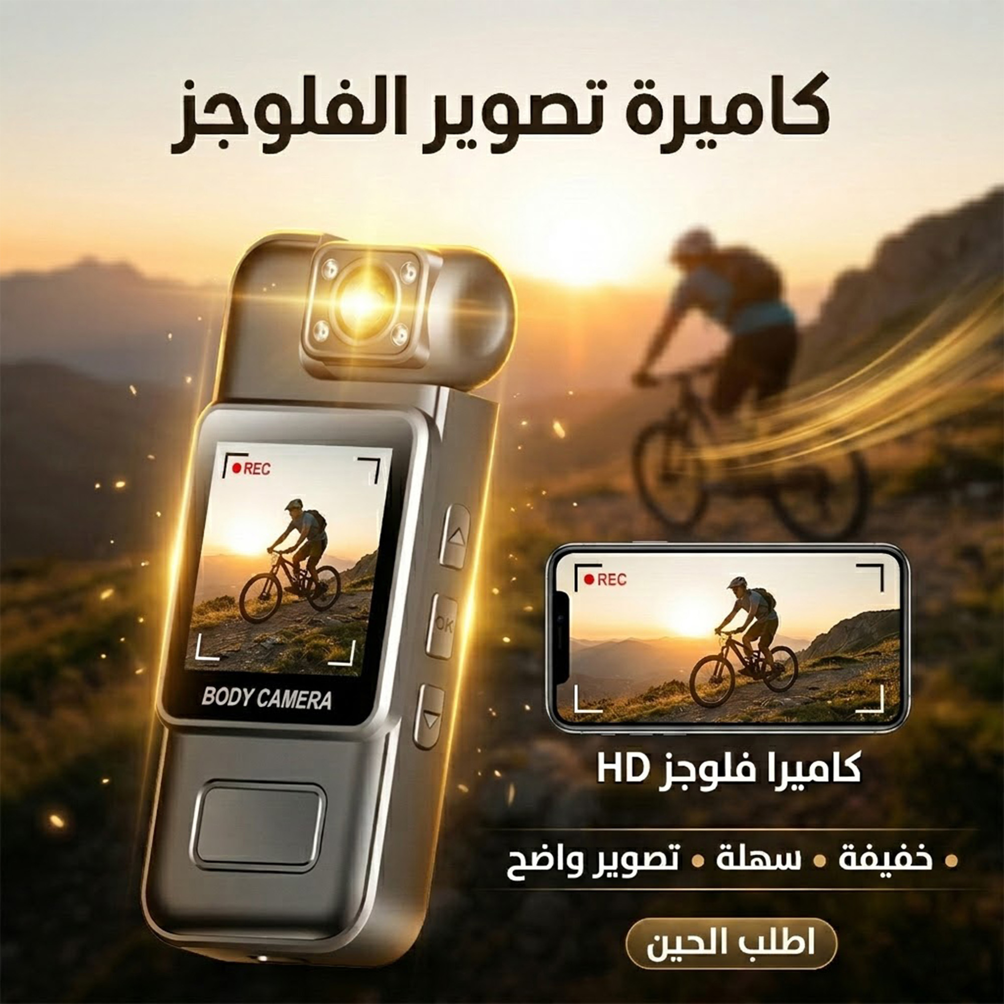 كاميرا تصوير فلوجز حديثة بدقة FHD 1080P ورؤية ليلية
